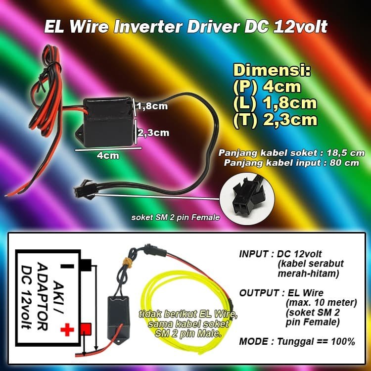 Jual Driver Inverter EL Wire DC 12V | Shopee Indonesia