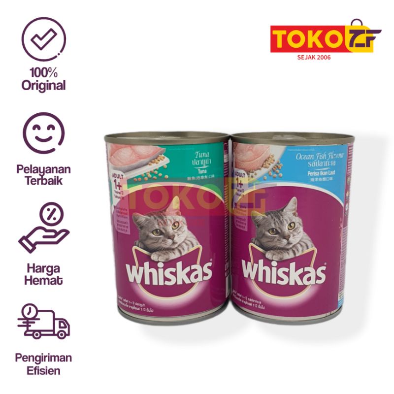 Jual [WHISKAS KALENG] Whiskas Adult Wet Food Kaleng 400 Gram Makanan