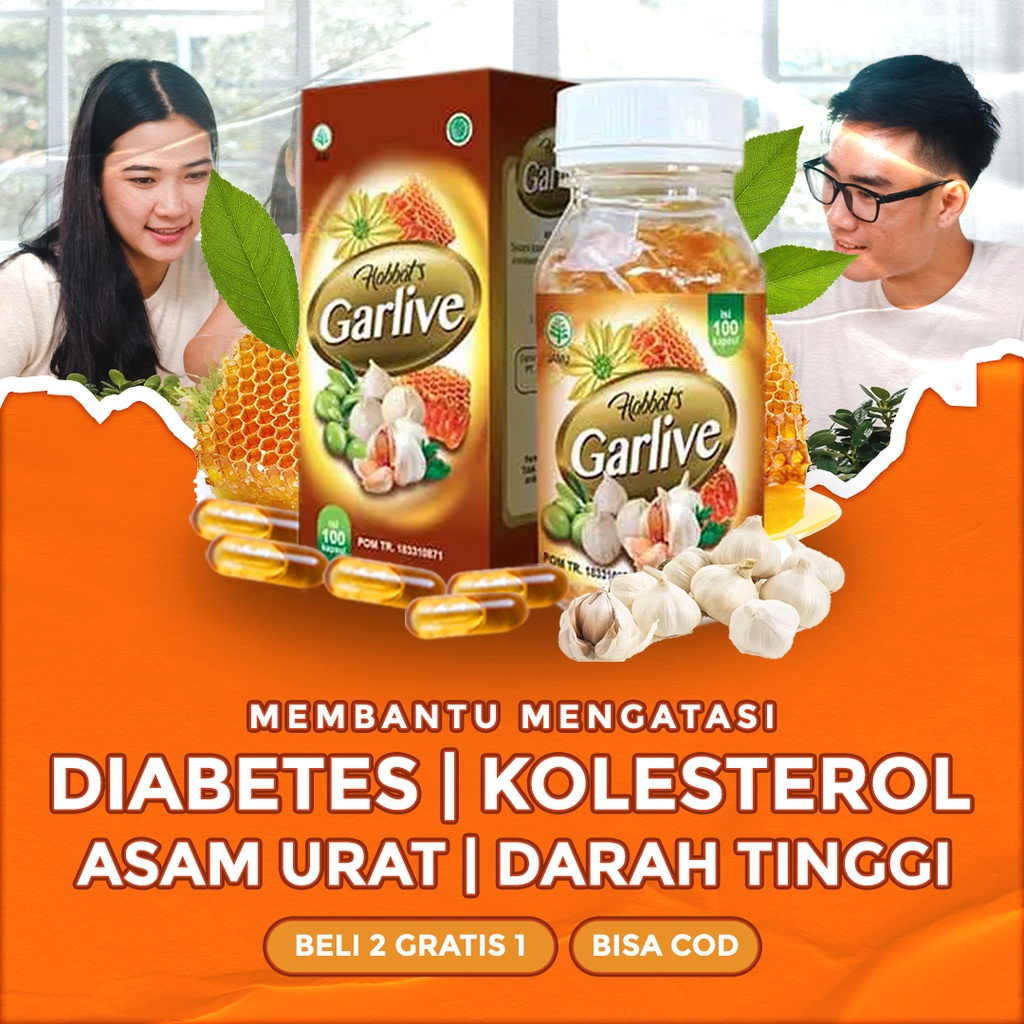 Jual (Bisa COD, BELI 2 DAPAT 3) GARLIVE HABBATS 4IN1 [OBATI DIABETES ...