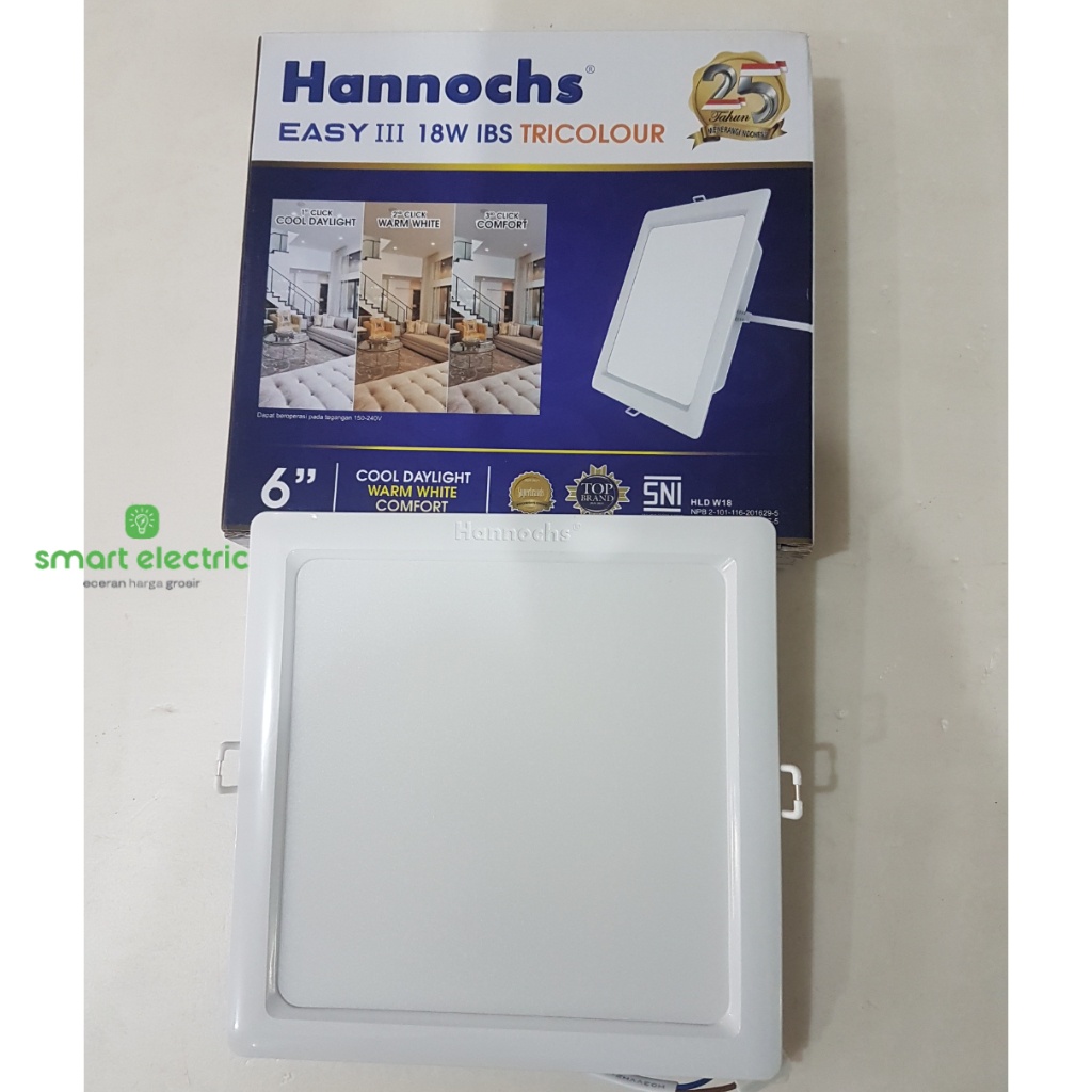 Jual Hannochs Easy Tricolour 18 Watt Lampu Downlight Petak LED Plafon ...