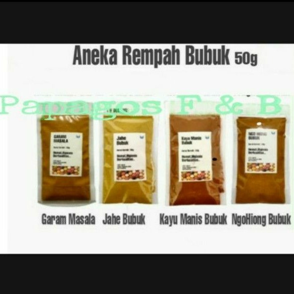 Jual Aneka Rempah Bubuk Kayu Manis Jahe Garam Masala Ngohiong