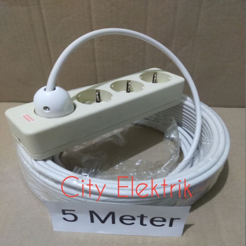 Jual Stop Kontak Jadi Rakitan Kabel 5 Meter + Terminal Uticon isi 4 ...