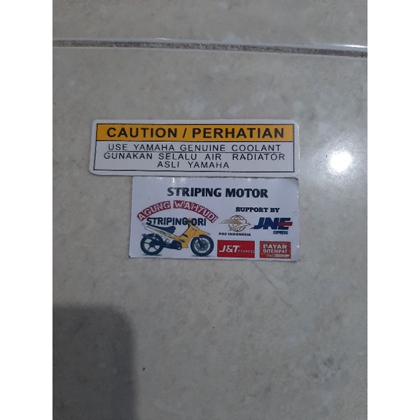 Jual STIKER MOTOR CAUTION PRRHATIAN RADIATOR YAMAHA | Shopee Indonesia