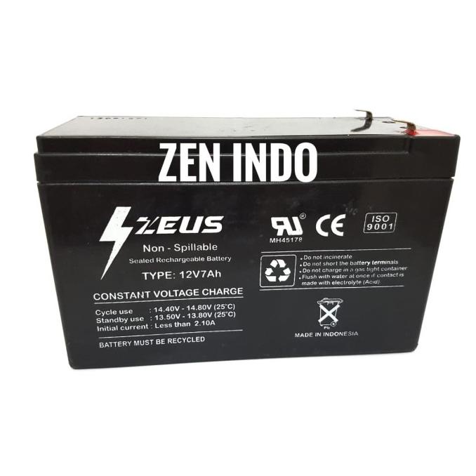 Jual Aki UPS Aki Kering UPS Baterai UPS 12V 7Ah 12 V 7 AH Zeus | Shopee
