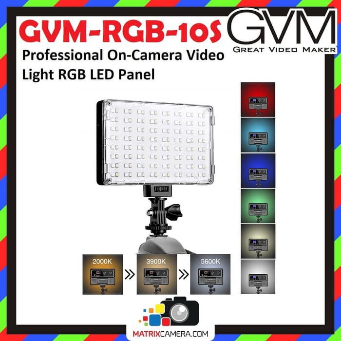 Jual GVM GVMRGB10S Professional On Camera RGB LED Video Light Panel