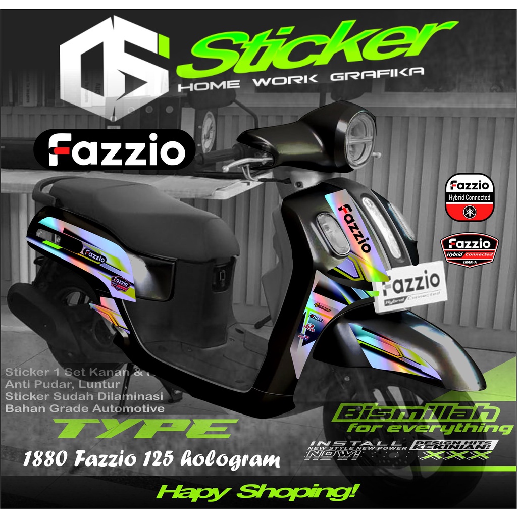 Jual 1880 Sticker Striping Motor YAMAHA FAZZIO 125 List Variasi Desain ...