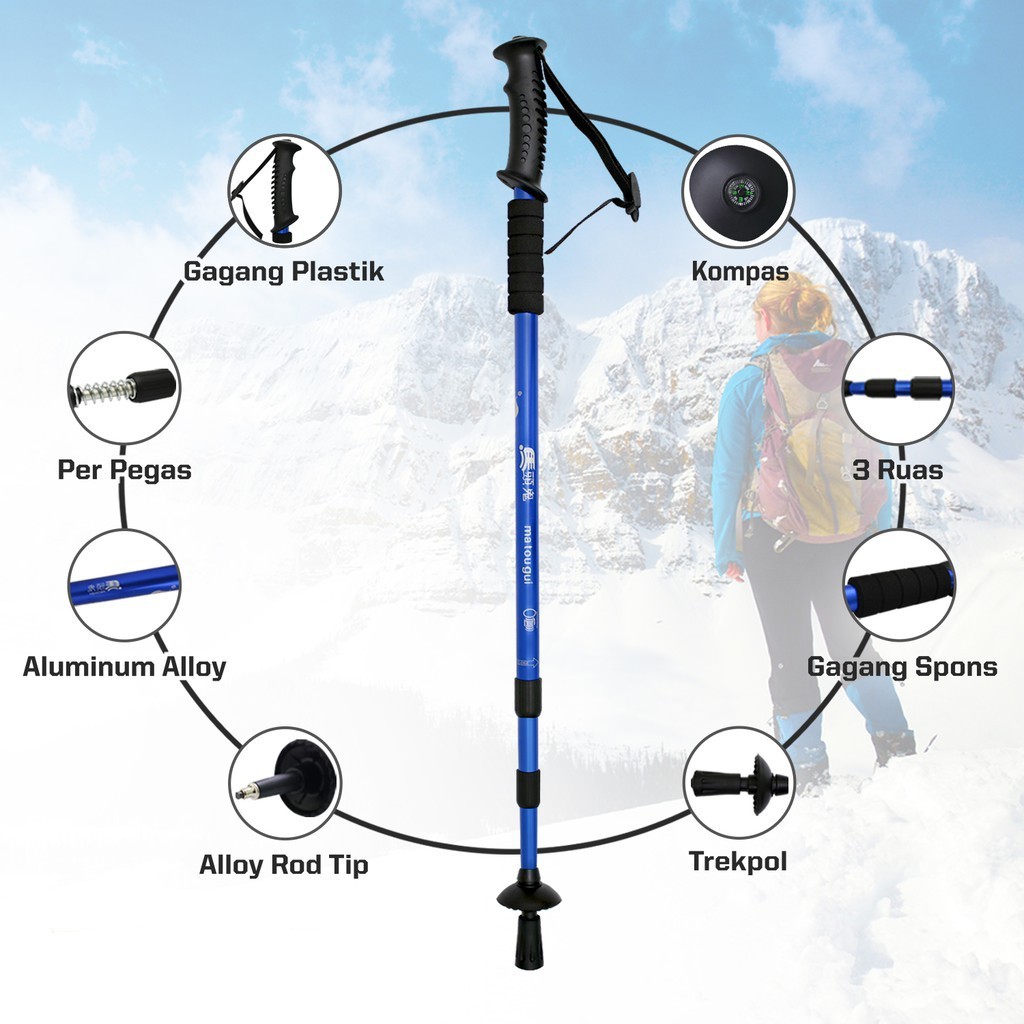 Jual Trekking Pole Tongkat Mendaki Trekpole Tracking Treking