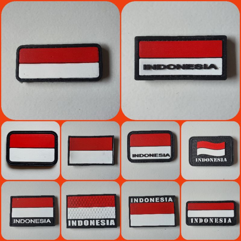 Jual Patch Rubber Logo Bendera Indonesia Merah Putihrubber Patch