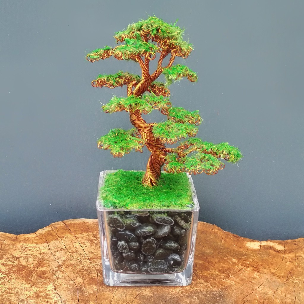 Jual Bonsai Artificial Bonsai Pinus WIRE TREE Bahan Kawat Tembaga ...