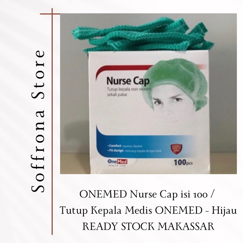 Jual ONEMED Nurse Cap Isi 100 / Tutup Kepala Medis Onemed / Topi ...