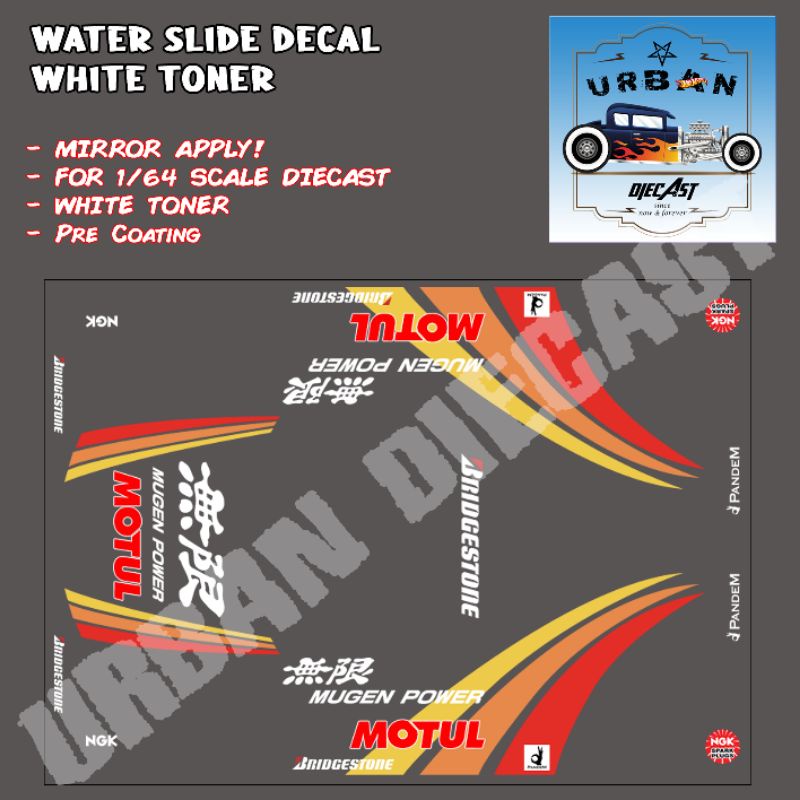 Decalcomanie Per Modellino Hot Wheels Honda EG | Scala 1:64 | Kit
