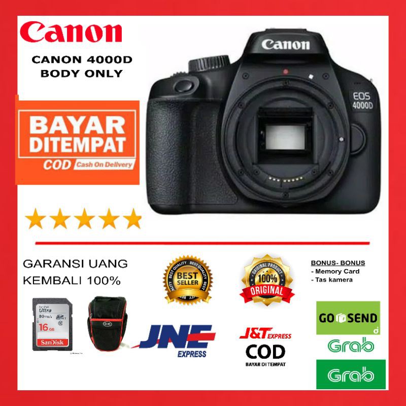 Jual CANON EOS 4000D KIT 18-55MM WIFI Shopee Indonesia