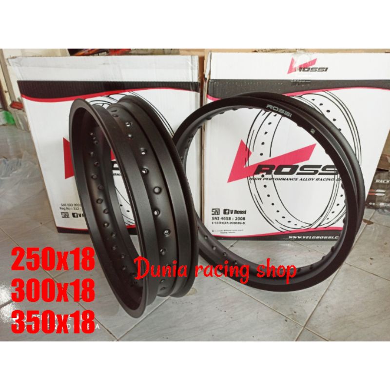 Jual Velg Rossi Pelek Rossi 250 18 300 18 350 18 Velg ring 18 Hitam dan