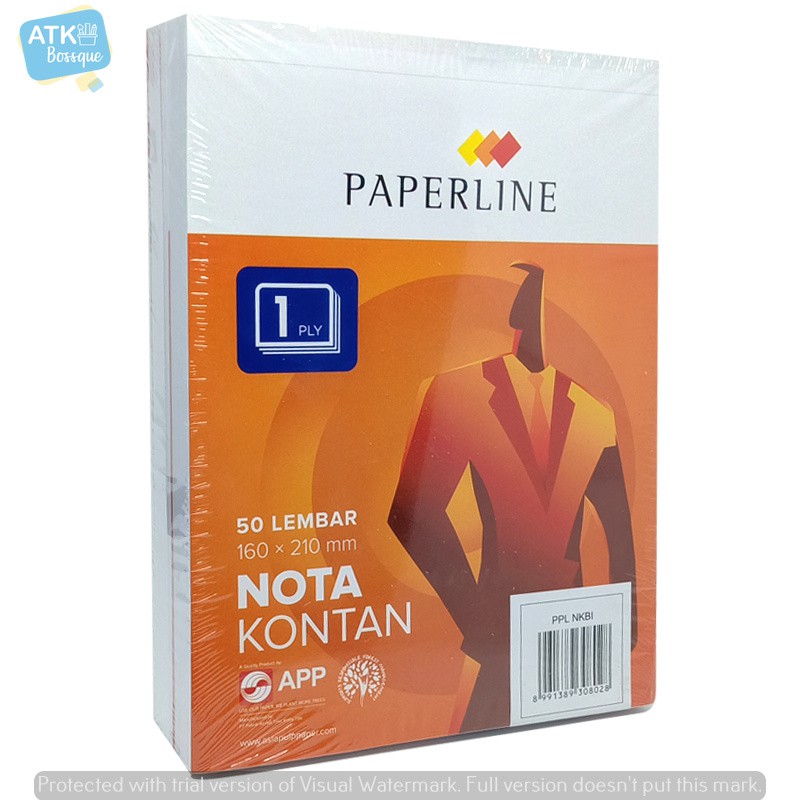 Jual Buku Nota Kontan Besar Paperline Ukuran B1 1Ply 1 Rangkap 50 ...