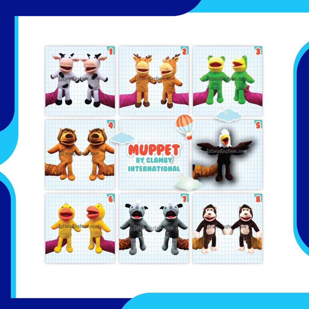 Jual Boneka Muppet Hewan Hand puppet Ventriloquist Mainan Peraga ...
