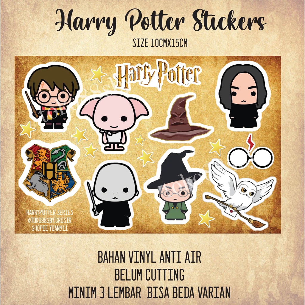 Jual [TERMURAH] STICKER STIKER PACK HARRY POTTER HARRYPOTTER POTTERHEAD