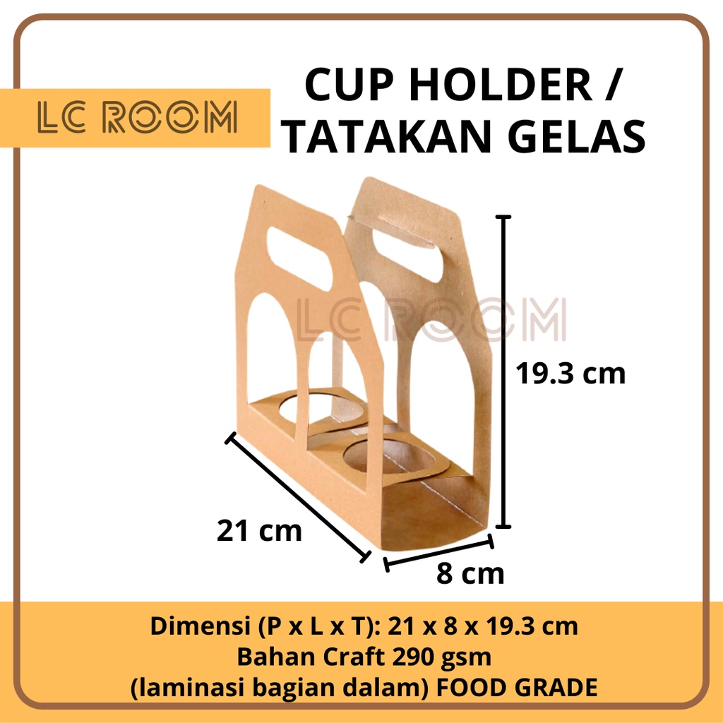 Jual PAPER CUP HOLDER TAKE AWAY DRINK TRAY TATAKAN GELAS KOPI CUP ...