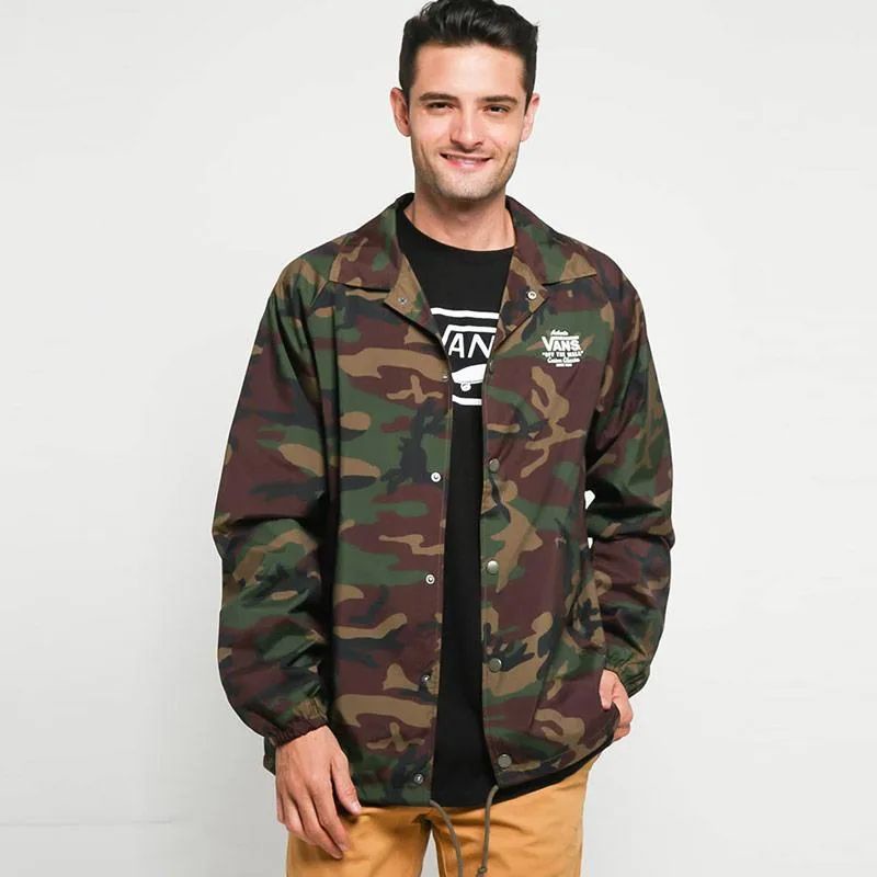 Vans coach jacket sales camo