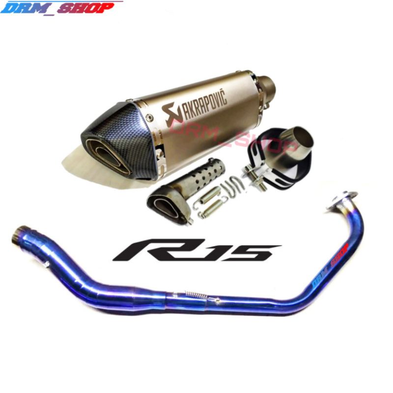 Jual KNALPOT RACING IMPORT R15 MT15 FULLSISTEM R15 MT15 HEADER BENDING ...