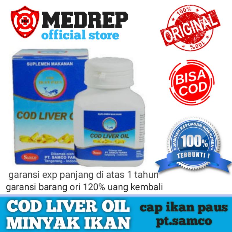 Jual Minyak Ikan Cod Liver Oil Soft Gel Cap Ikan Paus Samco 50s 100s 500s Shopee Indonesia