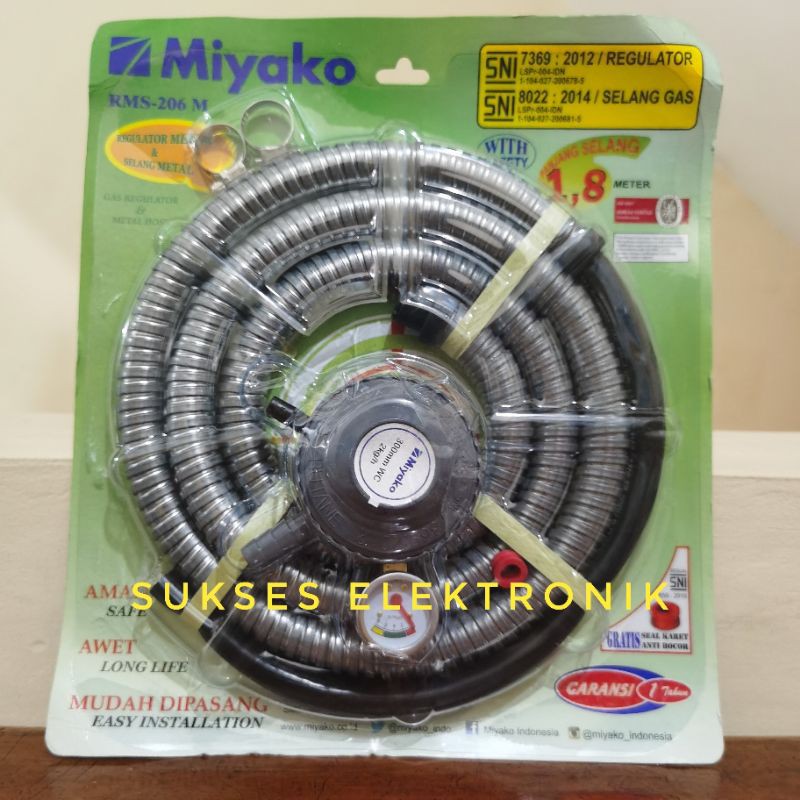 Jual Selang Regulator Gas Selang Kompor Gas Paket Miyako Meter Shopee Indonesia