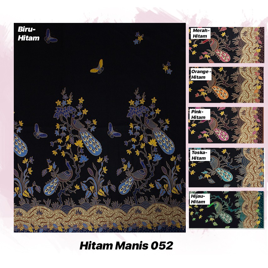 Jual Kain Batik Unggul Jaya - Putri Jelita - H Santoso Hitam Manis 052 ...