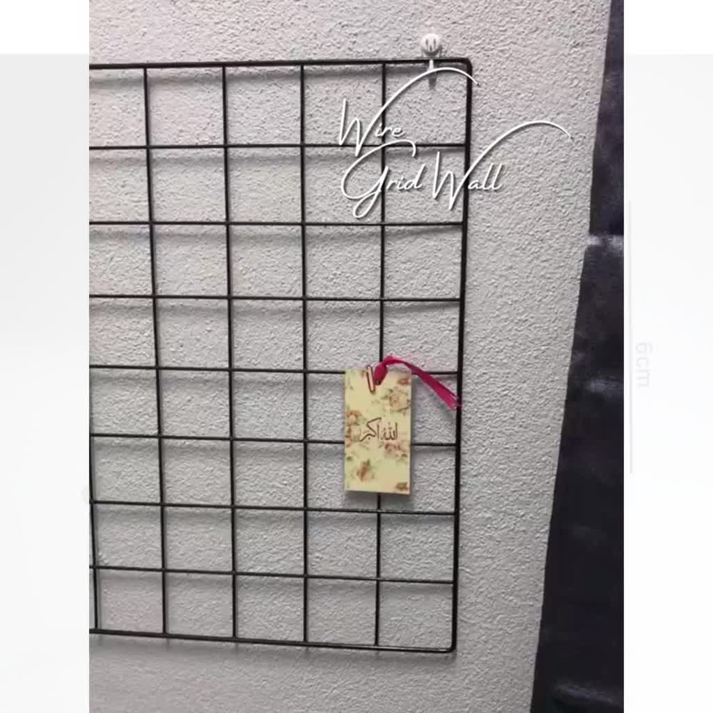 Jual Wall grid 65X45cm wire wall grid hiasan dinding ram besi jaring ...