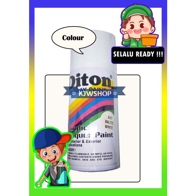 Jual Diton Baltic White 847 Diton Cat Semprot Aerosol Paint 300cc Spray ...