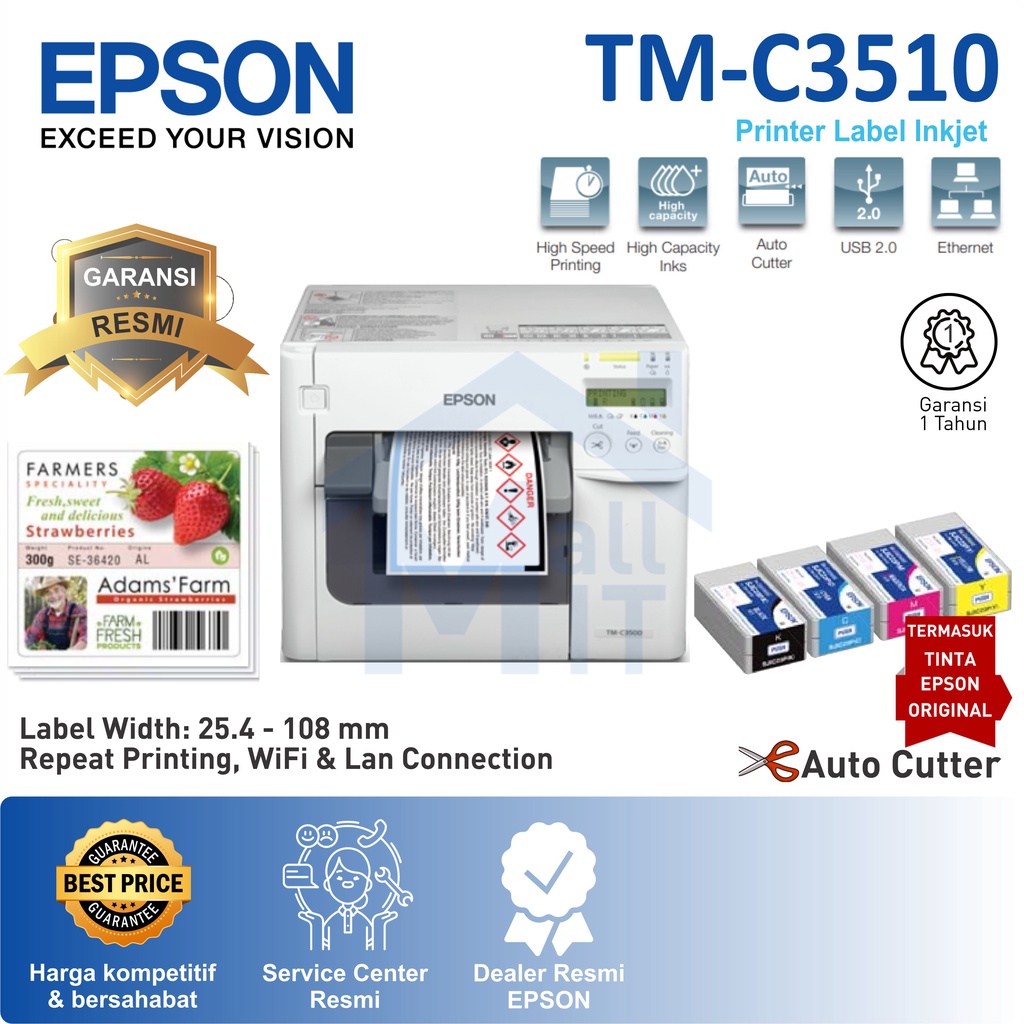 Jual Printer Label Epson TMC3510 Color Work ColorWork C3510 C3500