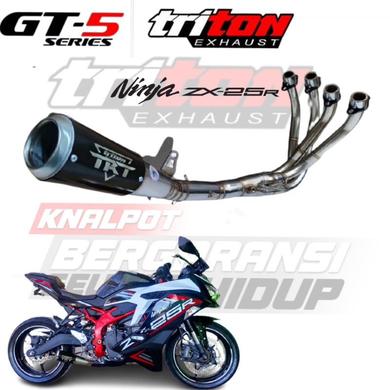 Jual Knalpot Triton Zx25r Fullsystem Kawasaki Ninja Zx25r Original Triton Exhaust Type Gt 5 4660