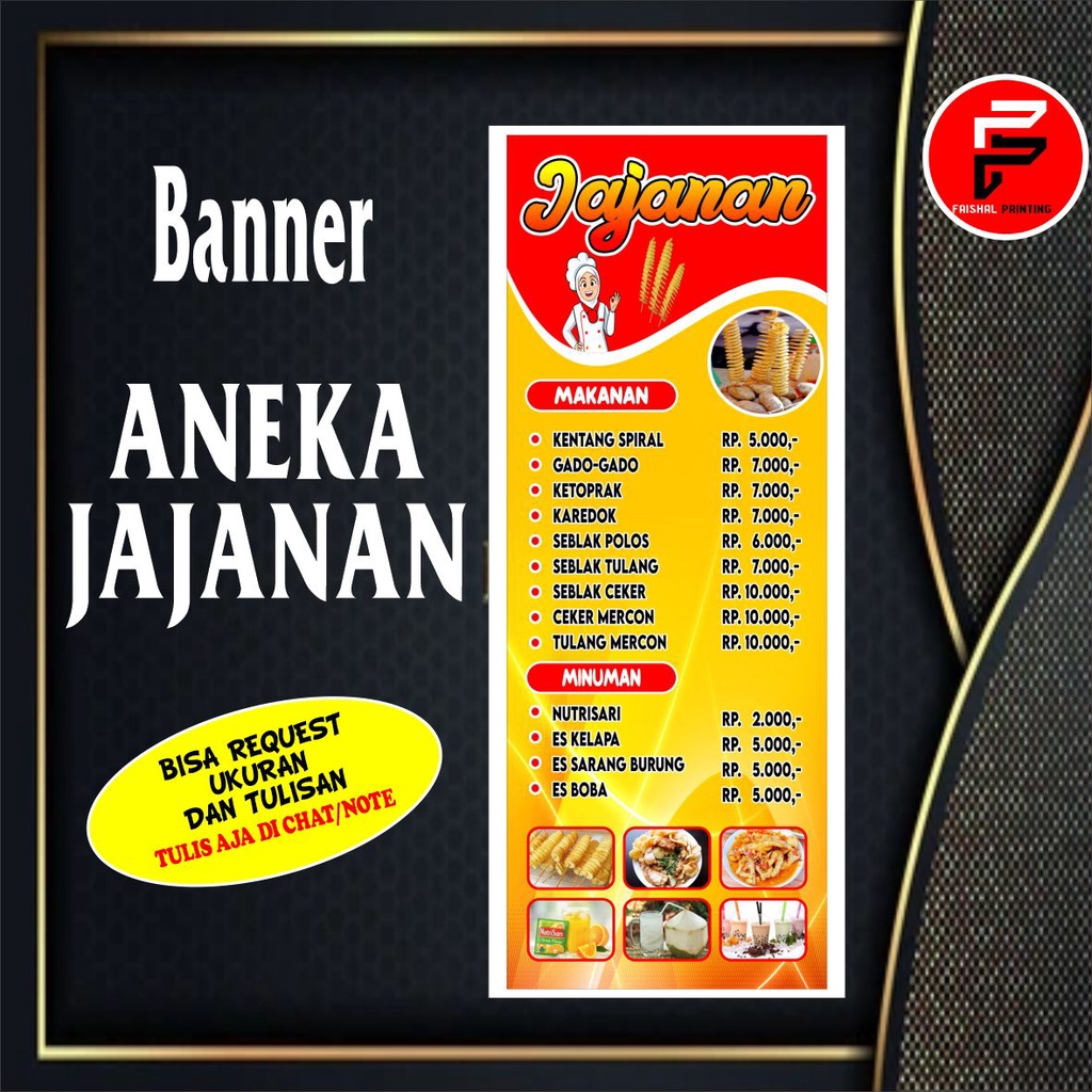 Jual Banner Jajanan Spanduk Warung Makanan Banner Warung Minuman Spanduk Aneka Jajanan 5186