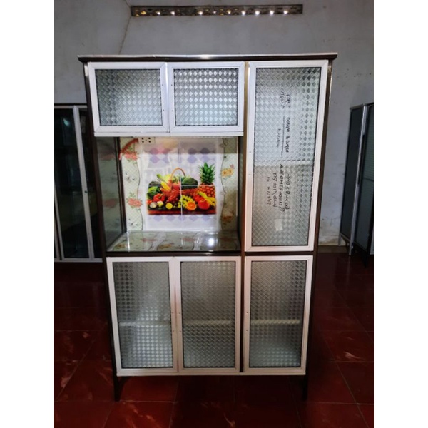 Jual RAK PIRING KACA 6 PINTU | Shopee Indonesia