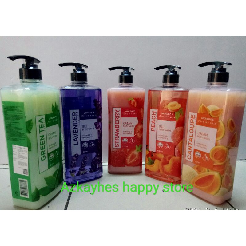 Jual Watsons body wash 1L shower gel scented/cream love my skin