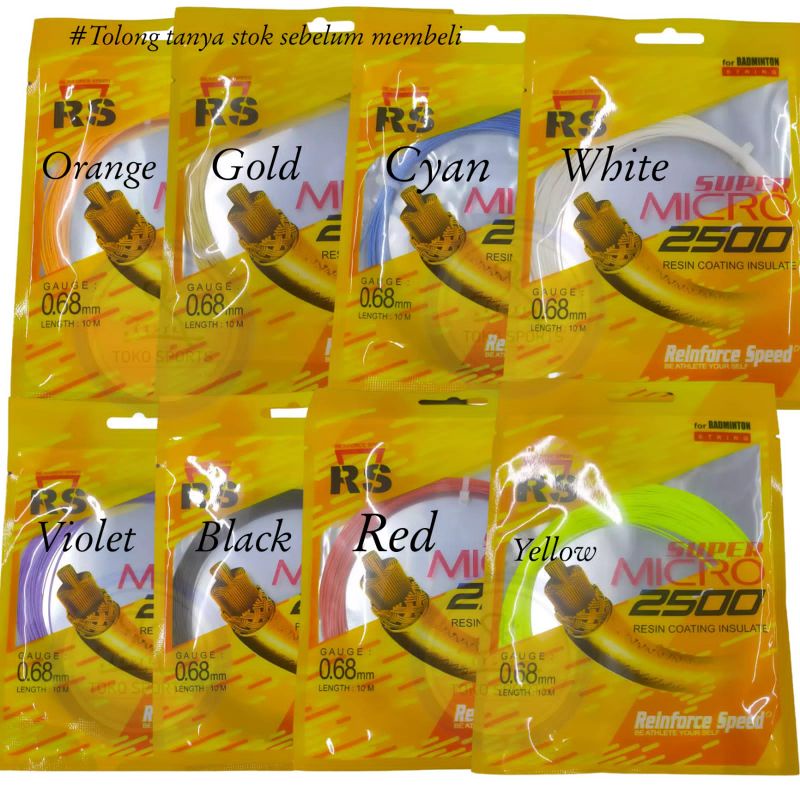 Jual Senar raket badminton RS Super Micro 2500 original supermicro ...
