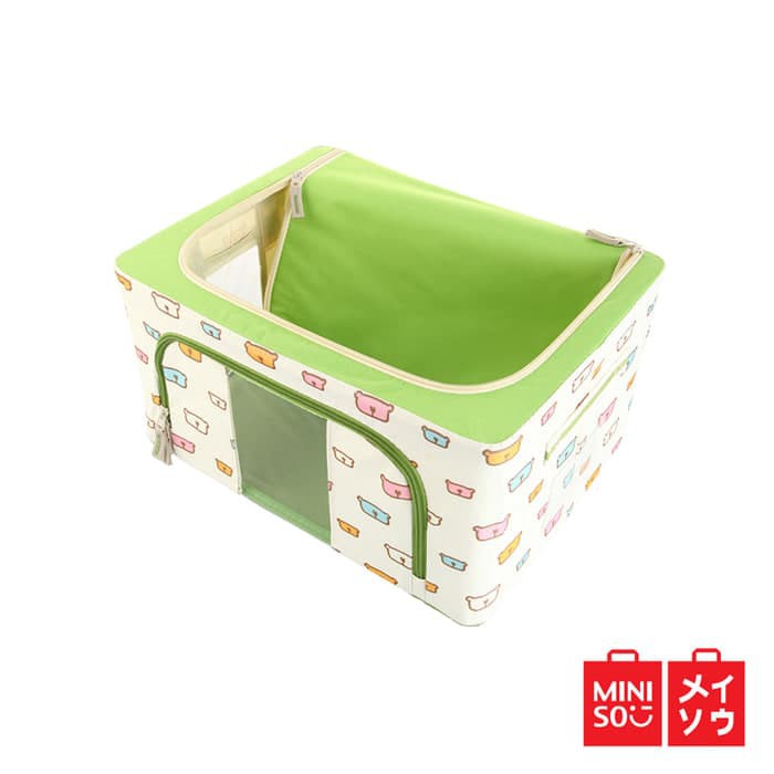 Jual Miniso Original 66L Cartoon Steel Frame Storage Box | Shopee Indonesia