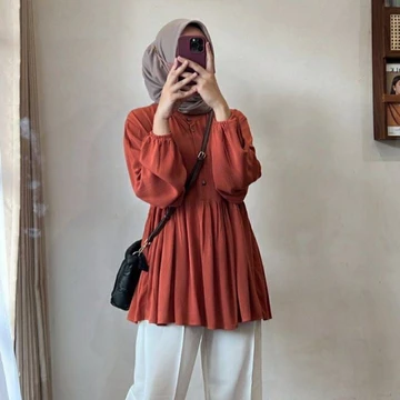 Raisa Blouse Rayon Crinkle Premium Rania Blouse Crinkle