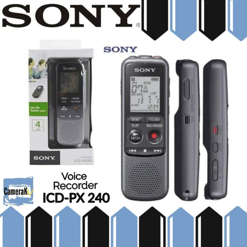 Jual Voice Recorder OriginaL SONY ICDPX 240 (4 GB internal) + Kabel