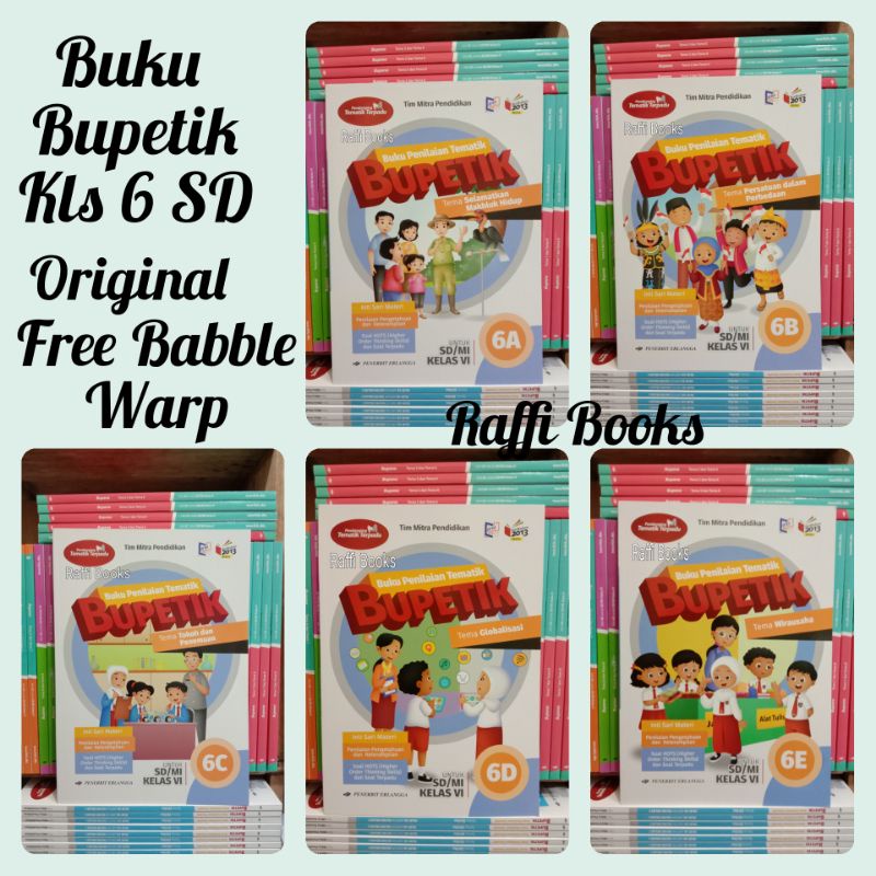 Jual Buku Bupetik 6A 6B 6C 6D 6E Kelas 6 SD/Mi K13 Revisi Erlangga ...