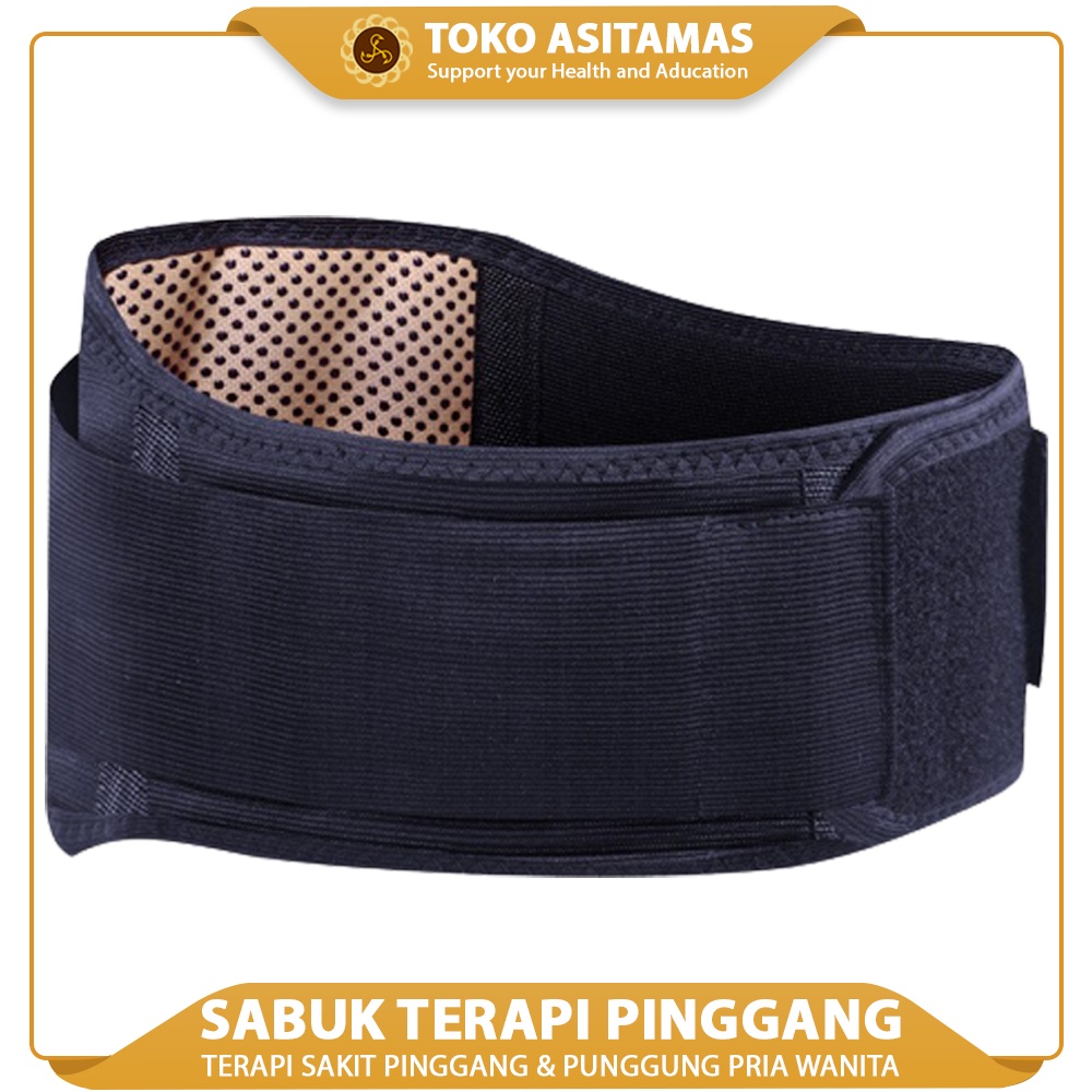 Jual Tourmalin Sabuk Terapi Pinggang Saraf Kejepit Magnetik Korset ...