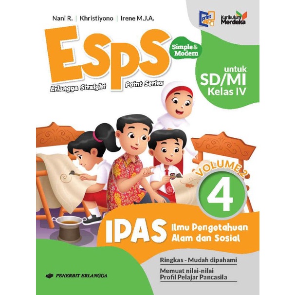 Jual Buku Esps IPAS Vol 1&2,B.indonesia,PPKN SD/MI Kelas 4 Kurikulum ...