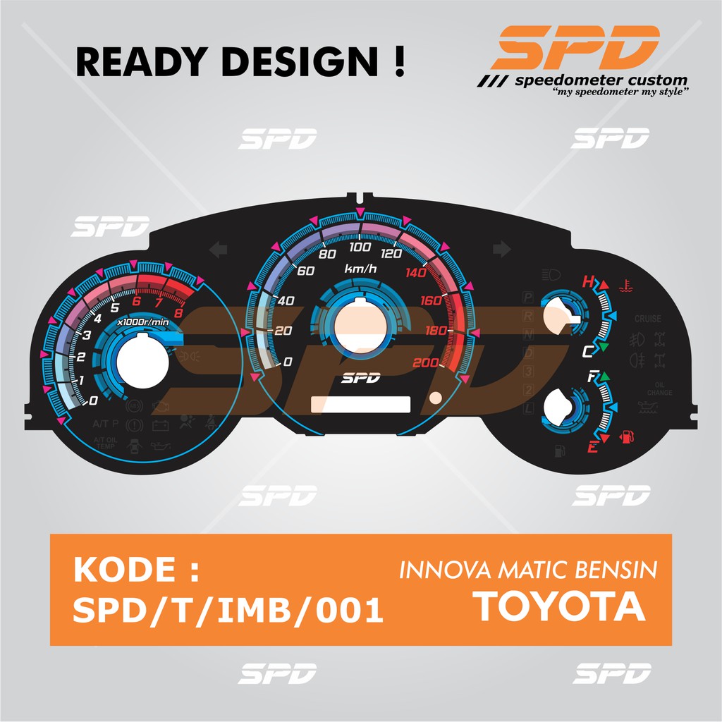 Jual PANEL SPEEDOMETER CUSTOM INNOVA BENSIN MATIC TYPE V GARANSI 1 ...
