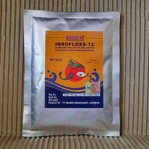 Jual Boster Inrofloxs 12 100gr 100 Gram Obat Antibiotik Ikan Bubuk