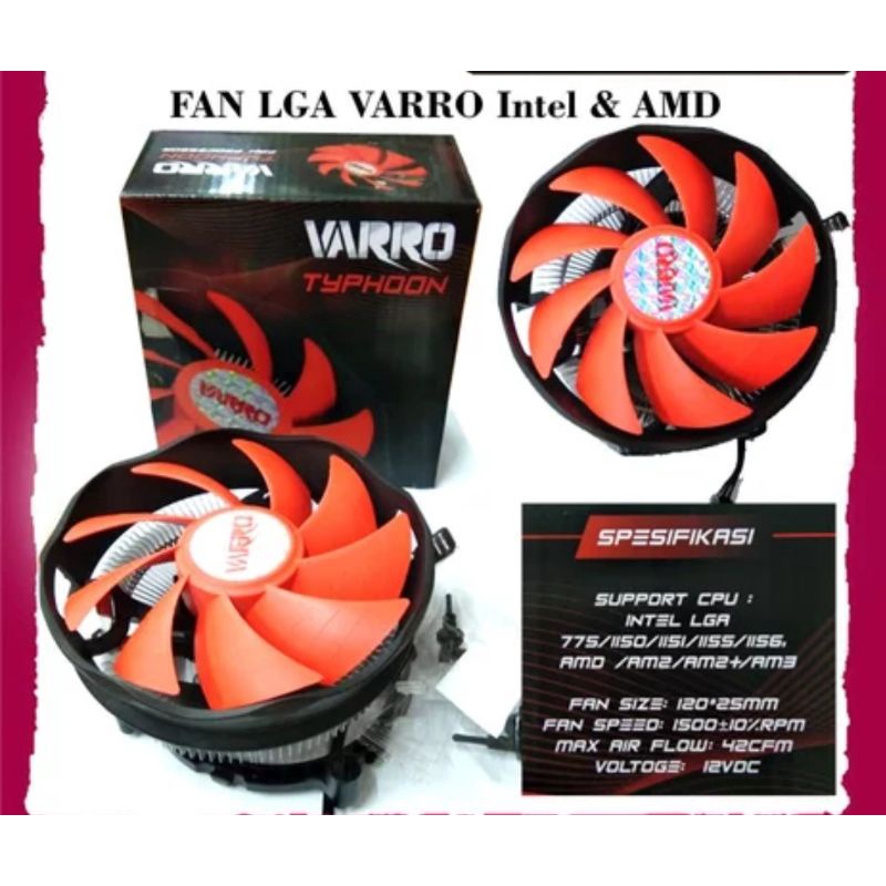 Jual Fan Processor Intel AMD Varro Typhoon baru | Shopee Indonesia