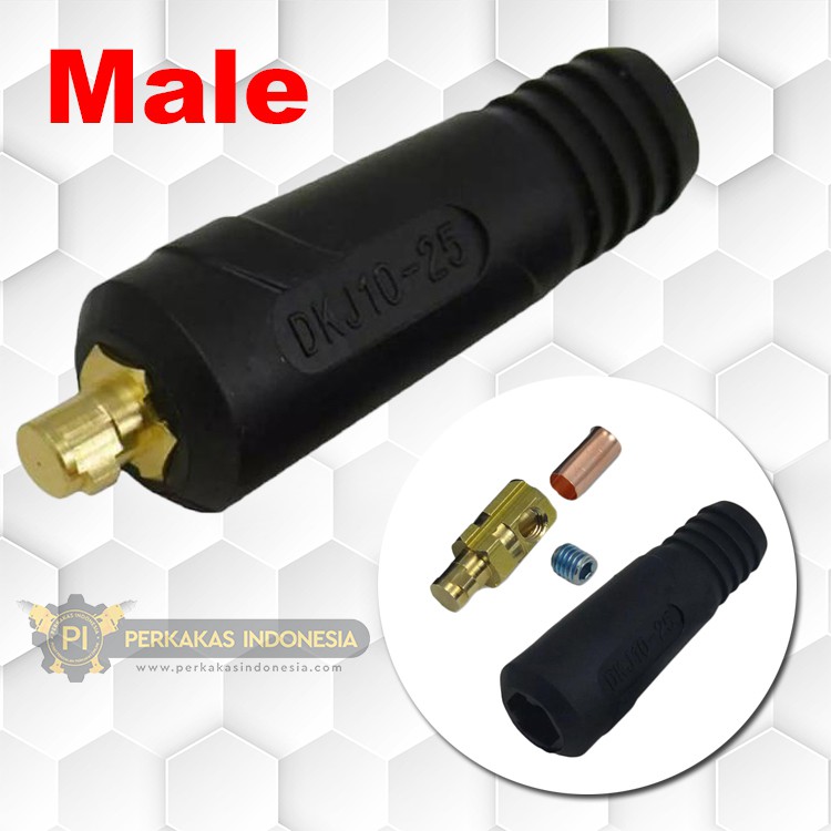 Jual Jack Konektor Penyambung Kabel Las Min Plus Kabel Masa Stang ...