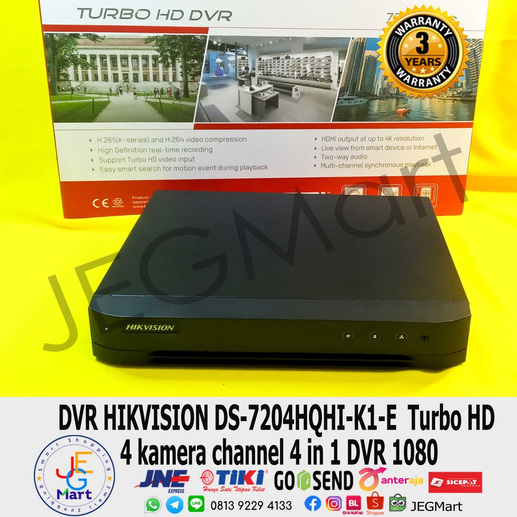 Jual DVR HIKVISION DS-7204HQHI-K1-E Turbo HD 4 Kamera Channel 4 In 1 ...