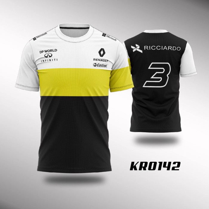 Jual Kaos Jersey Team Renault F1 Racing Formula One KR0142 Free Custom ...