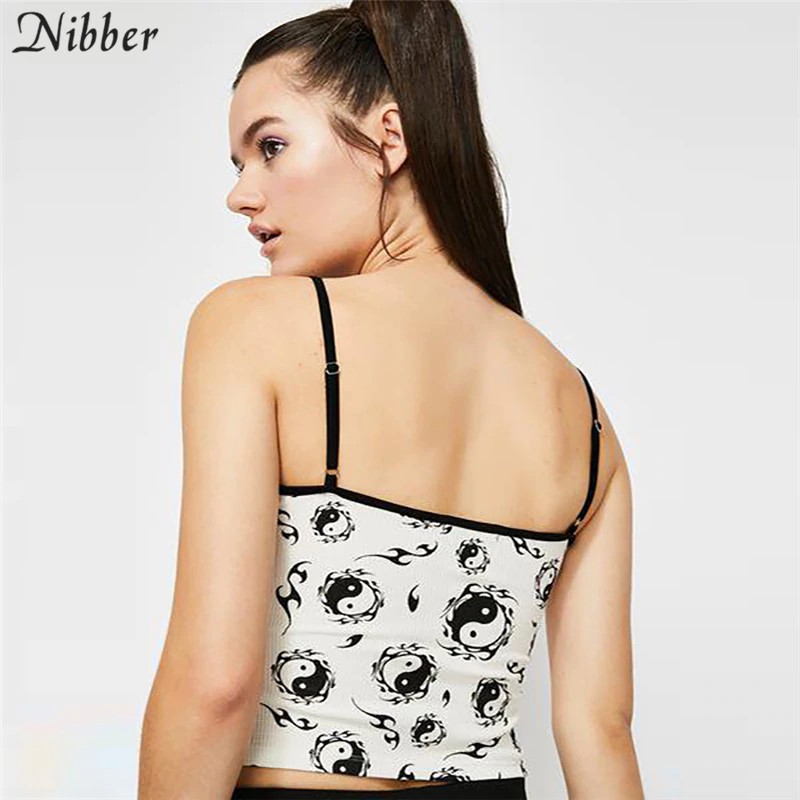 Jual INDORETAIL | Nibber Wanita Kamisol Seksi Tai Chi Cetak Hitam Putih ...