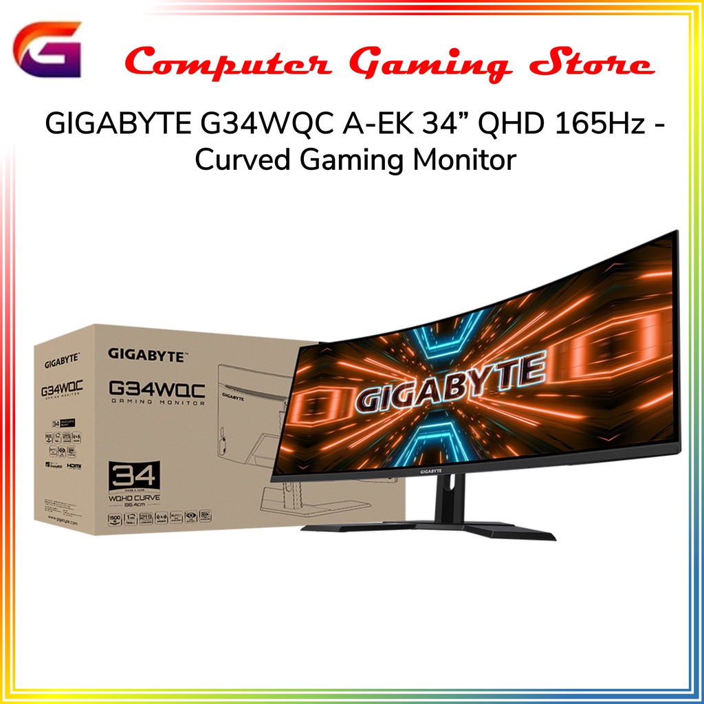 Jual GIGABYTE G34WQC A-EK 34 INCH QHD 144Hz - Curved Gaming Monitor ...