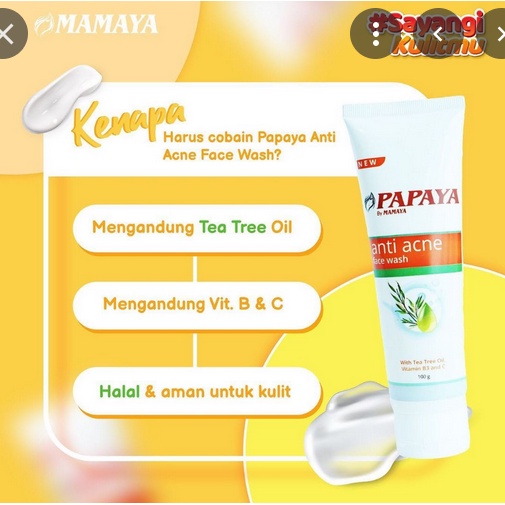 Jual PAPAYA MAMAYA BRIGHTENING / ANTI ACNE FACE WASH 100GR | Shopee ...