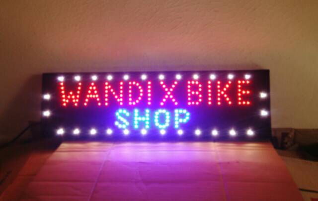 Jual Led sign / tulisan lampu led wandi x bike shop | Shopee Indonesia